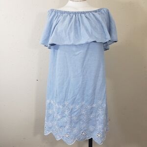 Old navy off the shoulder denim dress size M